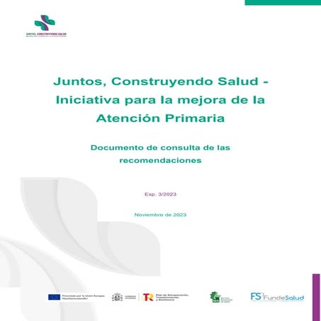 Recomendaciones de buenas prácticas en Atención Primaria del Servicio Extreme...