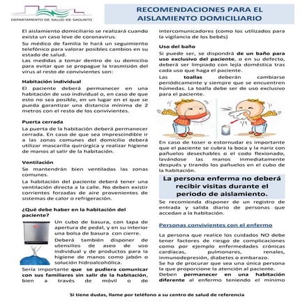 COVID-19: Recomendaciones aislamiento pacientes domiciliarios 