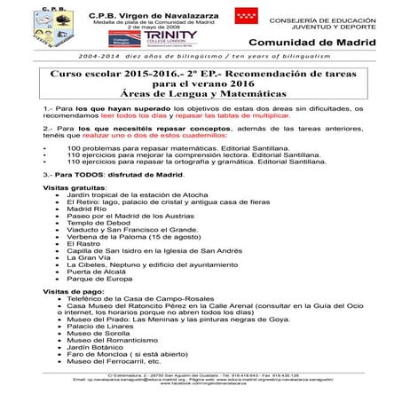 Recomendaciones para el verano P2