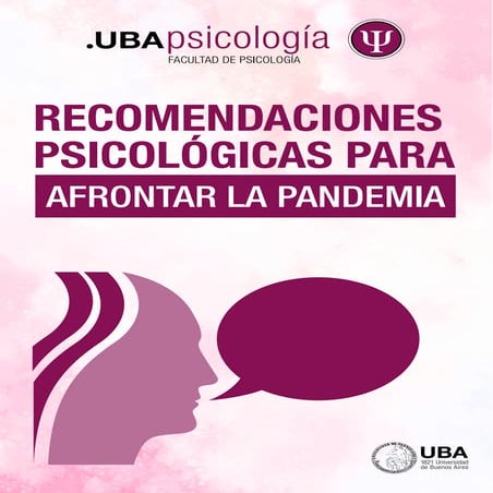 Recomendaciones psicologicas para afrontar la pandemia