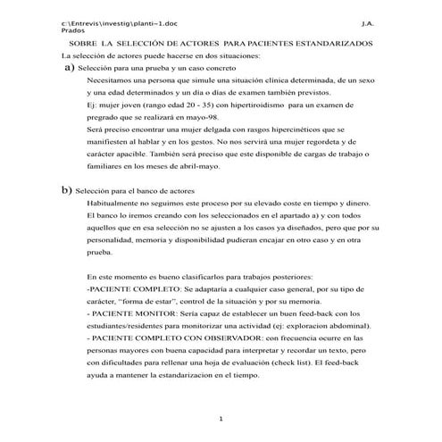 Recomendaciones SeleccióN De Actores Eco Es Grupo EvaluacióN Evoca (Basado Ies)