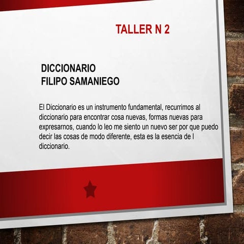 RECOMENDACIÓN USO DEL DICCIONARIO