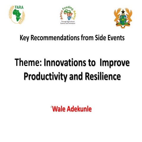 Innovations for sustainability and resilience in aquatic systems