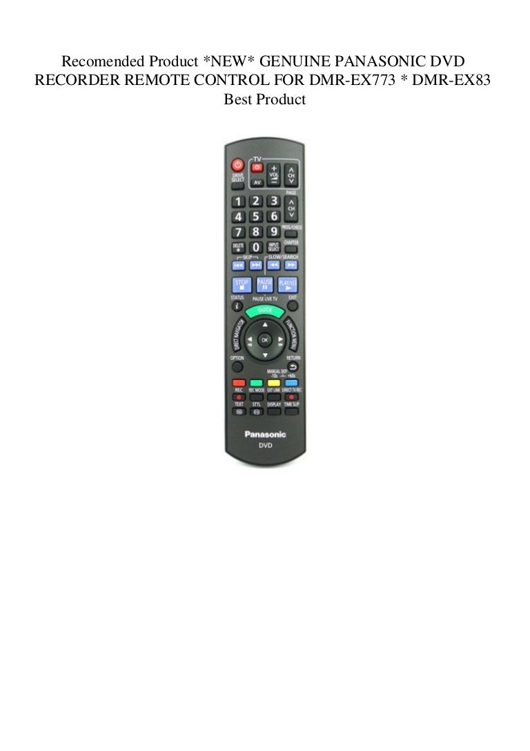 Product NEW GENUINE PANASONIC DVD RECORDER REMOTE CONTROL
