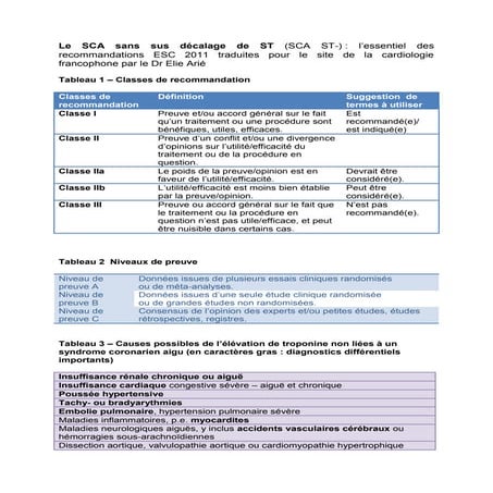 Recommandations sca-esc | PDF