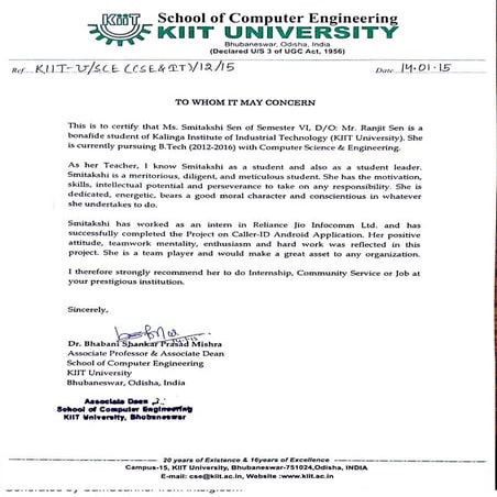 Recommendation Letter 