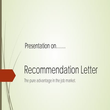 Recommendation letter
