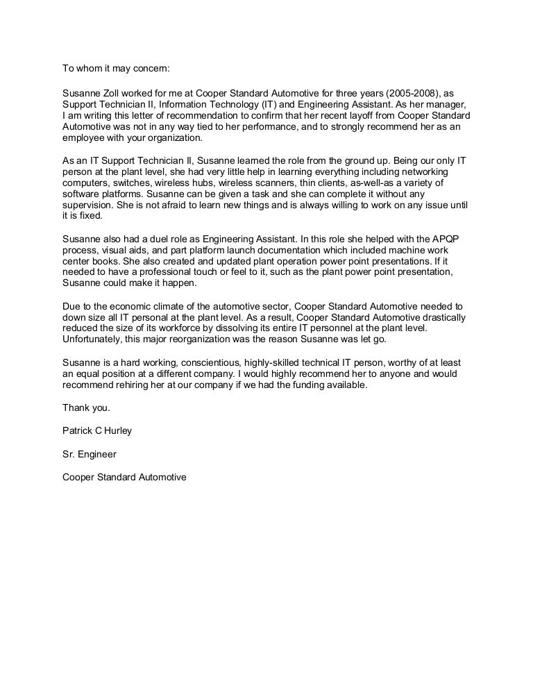 recommendation letter from patrick hurley how to write a letter of reference for a coworker
