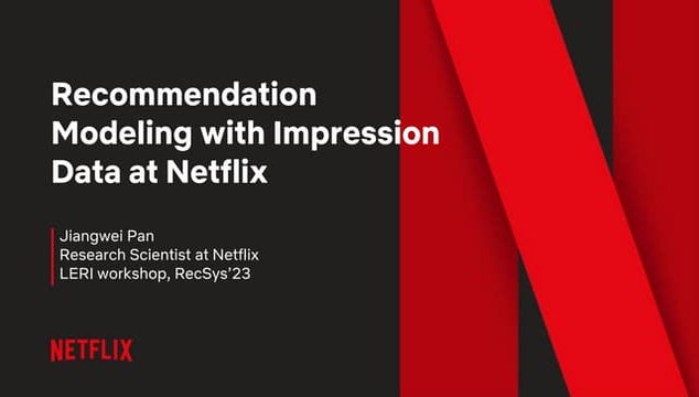 Recommendation Modeling with Impression Data at Netflix