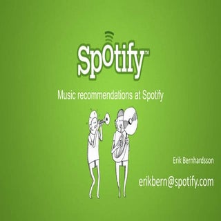 Collaborative Filtering at Spotify