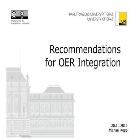 Recommendations for OER integration