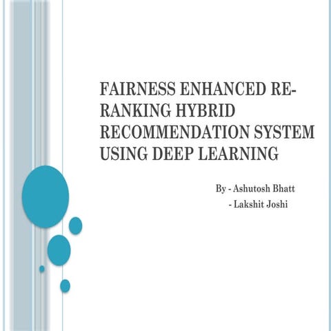 recommendationsystemn pptystem suggests items to users based on their prefere...