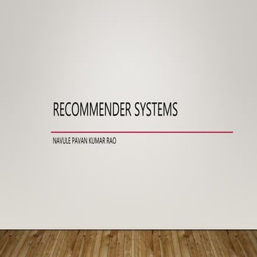 Recommender systems | PPT