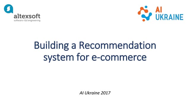Recommender systems for E-commerce