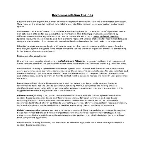 Recommender systems in indian e-commerce context