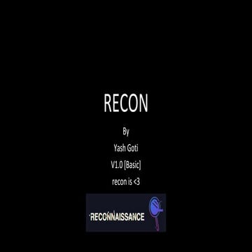 Tool presentation - Recon-Lit