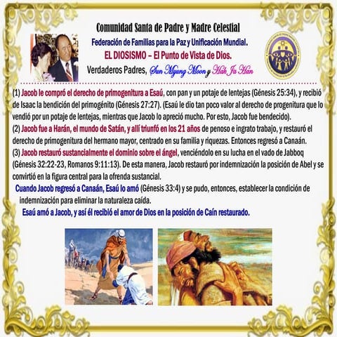 Reconciliación entre Esaú y Jacob. El Amor de Dios..ppt