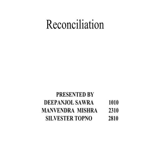 Reconciliation