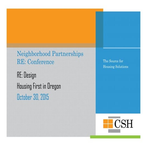 Supportive Housing 101- March 18 Presentation Corporation for ...