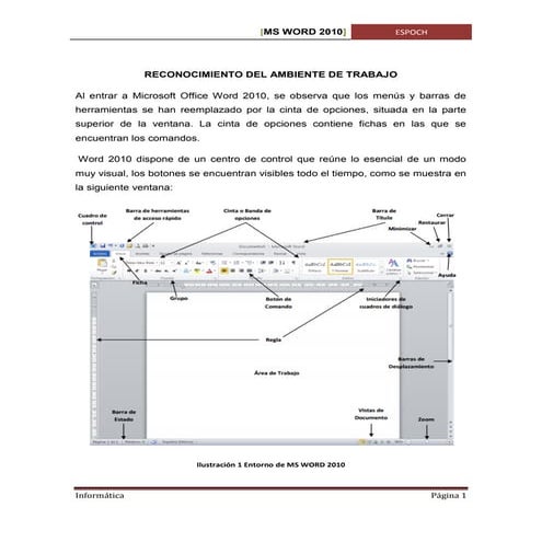 Reconocimiento del ambiente de trabajo
