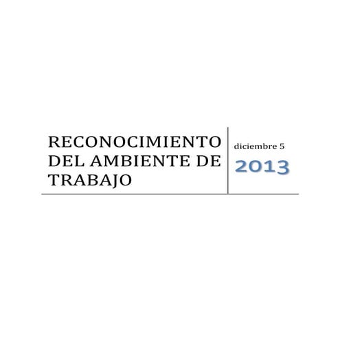 Reconocimiento del ambiente de trabajo sebas