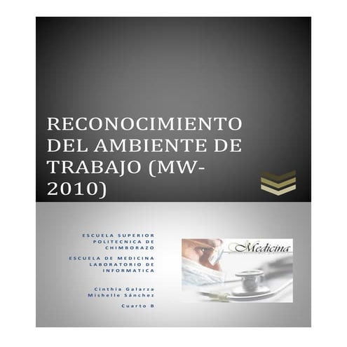 Reconocimiento del área de trabajo