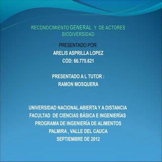 Reconocimiento general  y  de actor...