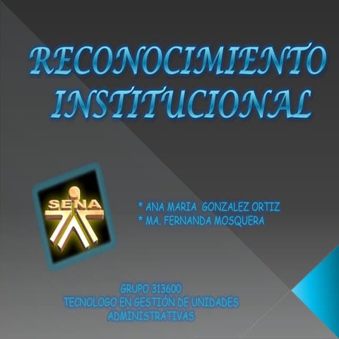 Reconocimiento institucional