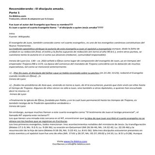 Reconsiderando el discipulo amado