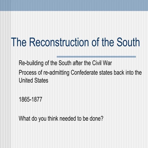 Reconstruction (1865-1877)