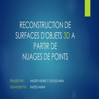 Reconstruction de surfaces d'objets...