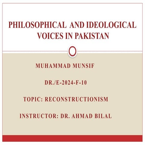 Reconstructionism | Educational concept of Reconstruction