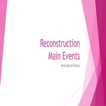 Reconstruction main events ppt