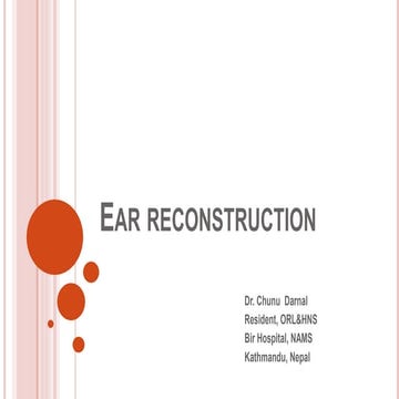 Reconstruction of ear