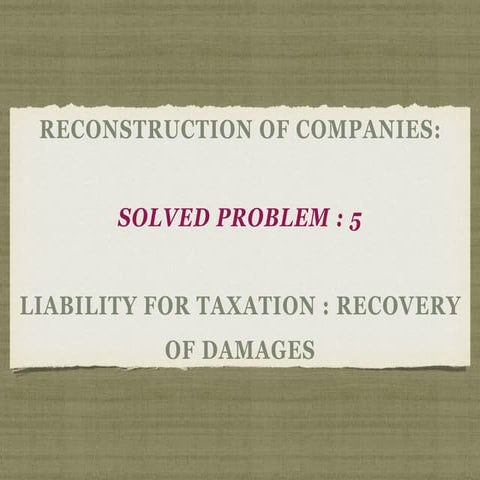 Reconstruction of companies solved problem