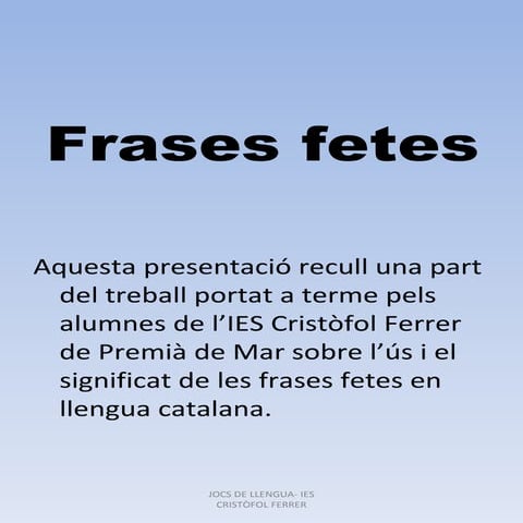 Recopilació de frases fetes