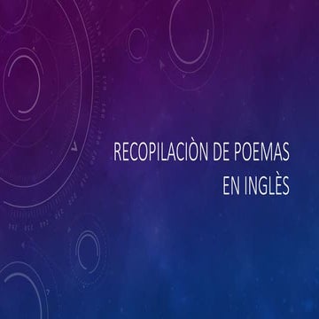 Recopillaciòn de poemas en inglès