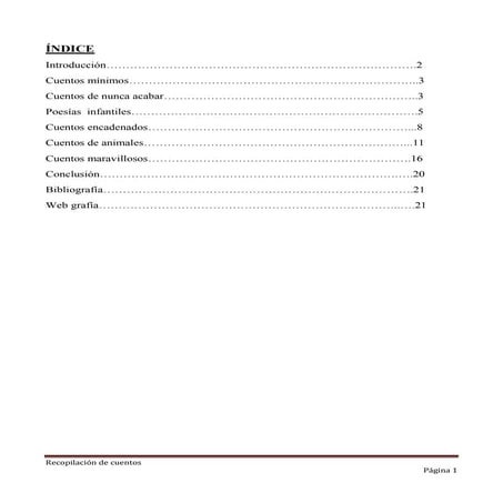 Recopilación de cuentos 