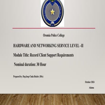 to determine Record Client Support Requirements.pptx