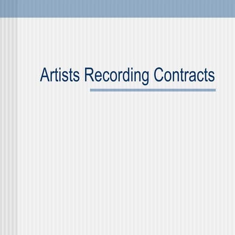 Record contracts