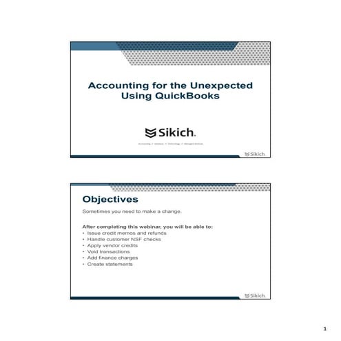 Recording Changes in QuickBooks