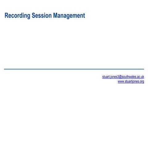 Recording Session Management | PPT