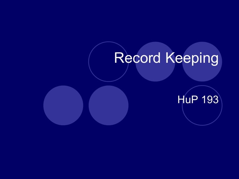 Record Keeping