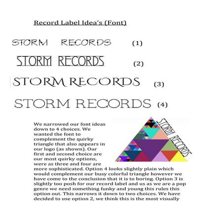 Record label idea’s