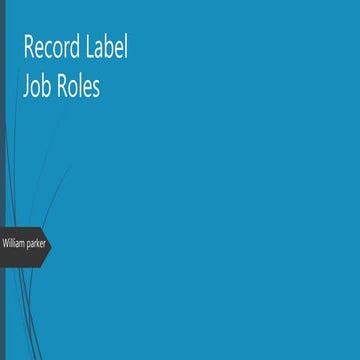 Record label job roles | PPT