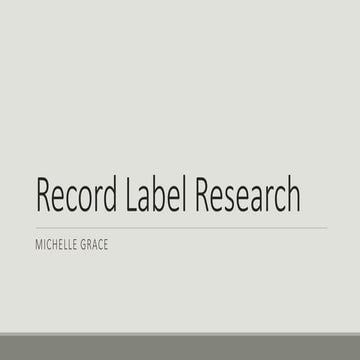Record label research (2)
