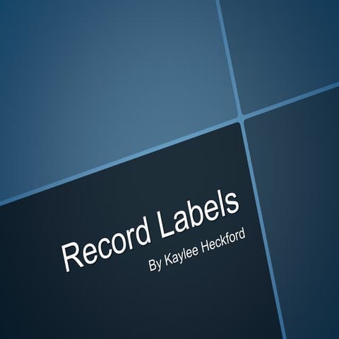Record labels and music production | PDF