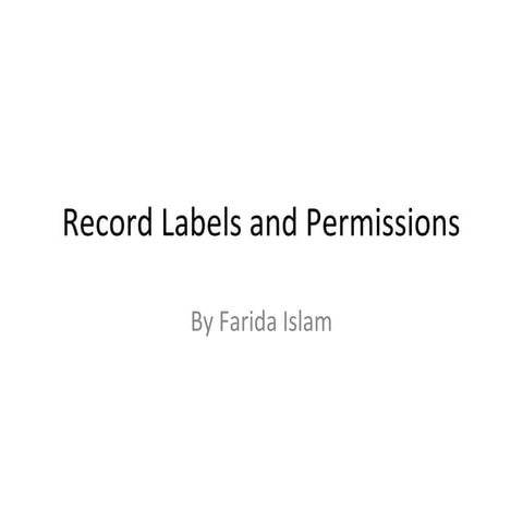 Record labels and permissions