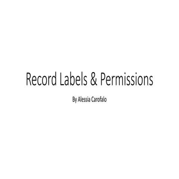 Record labels & permissions