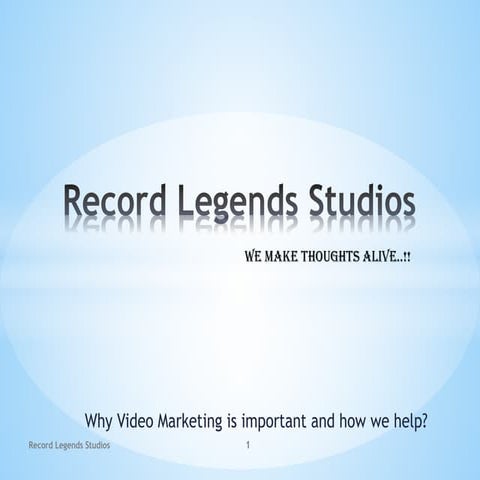 Record legends studios video production